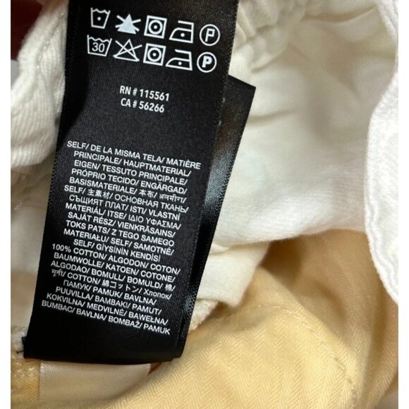 7 For All Mankind Paperbag Balloon White Cinched Waist Jeans Womens Sz 27 Denim - Picture 10 of 11